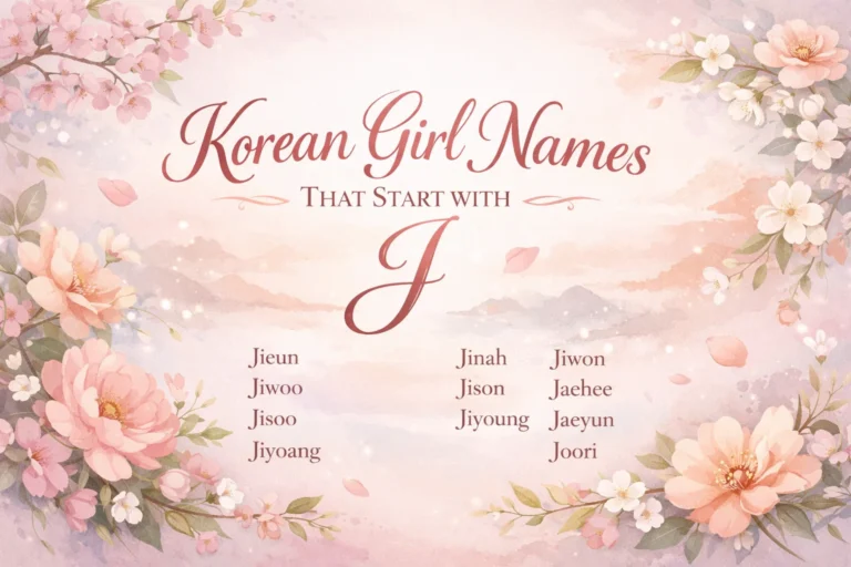 korean girl names that start with j