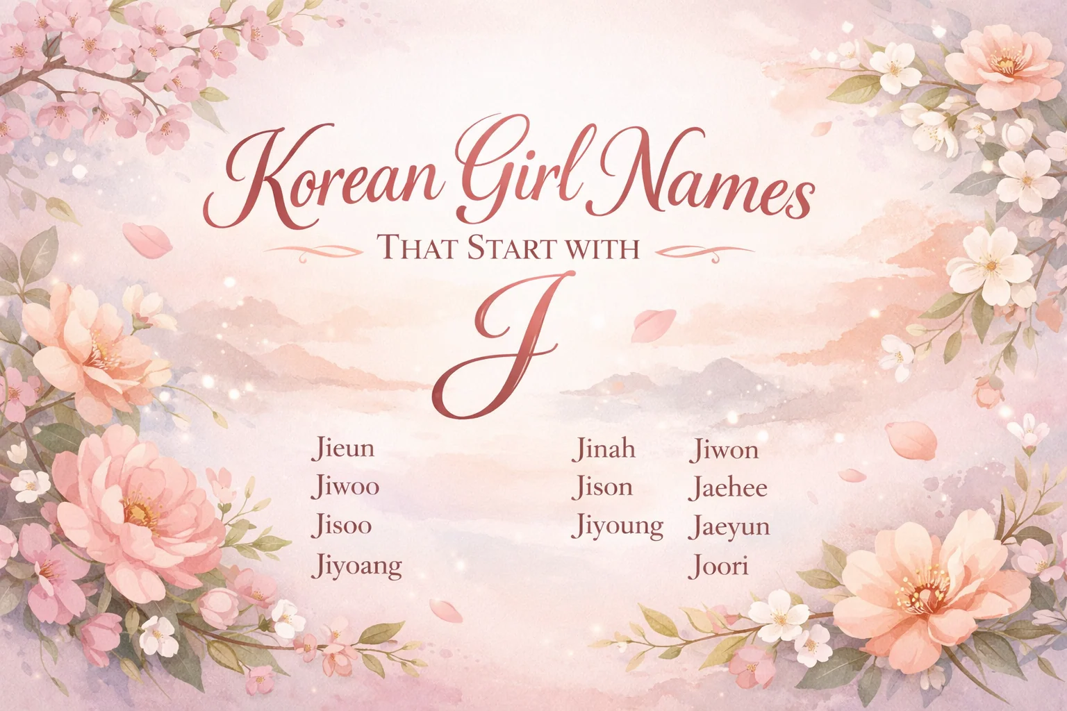 korean girl names that start with j