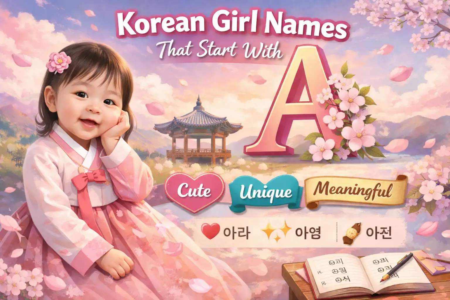 korean girl names that start with A
